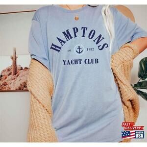 Hamptons Yacht Club Tshirt Sports Aesthetic Lake Shirt Unisex